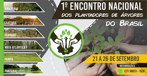 Banner do Primeiro Encontro Nacional de Plantadores de Árvores do Brasil