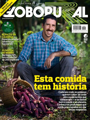 Revista Globo Rural com reportagem sobre a Fazenda Nova Coruputuba na capa